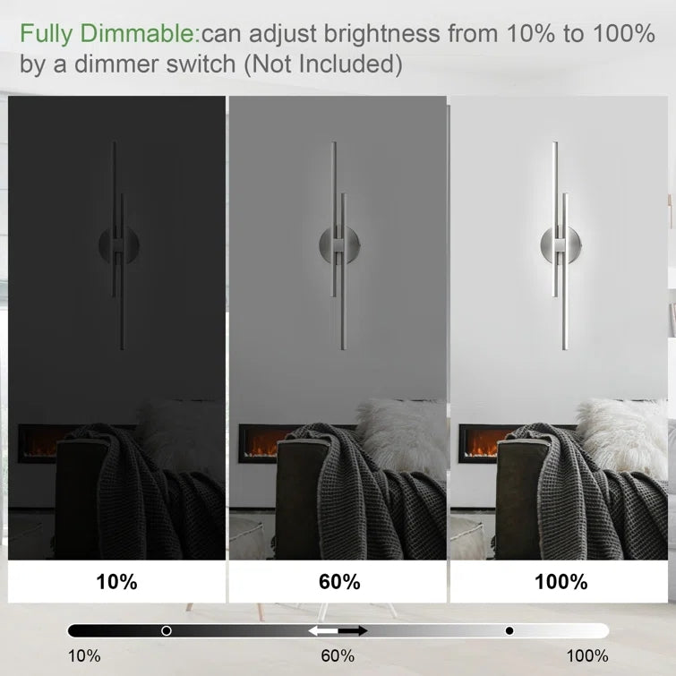 Glowlings 2-Light Dimmable Linear LED Bathroom Vanity Light