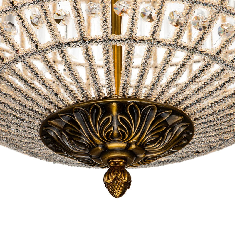 Glowlings 1/3/5-Light Luxury Brass Globe Crystal Chandelier For Livingroom