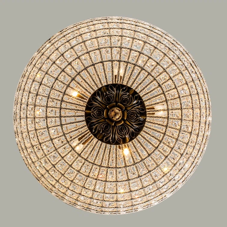 Glowlings 1/3/5-Light Luxury Brass Globe Crystal Chandelier For Livingroom