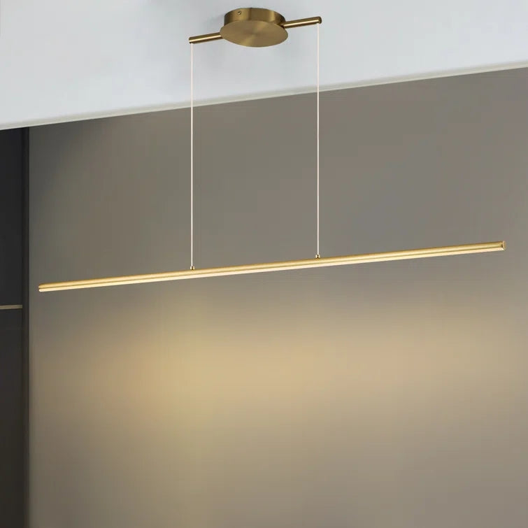 Glowlings 1-Light Modern Minimalist Adjustable Dimmable Linear LED Pendant Light