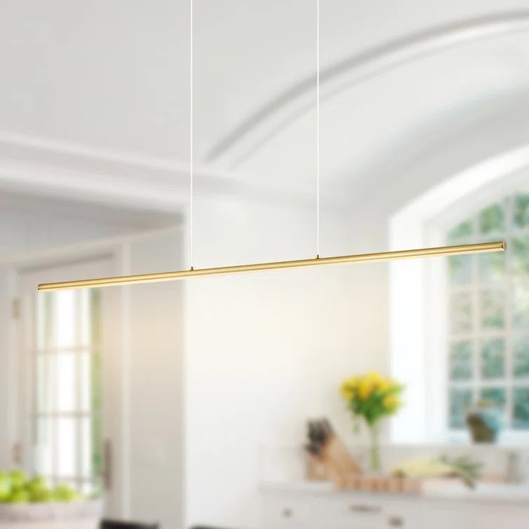 Glowlings 1-Light Modern Minimalist Adjustable Dimmable Linear LED Pendant Light