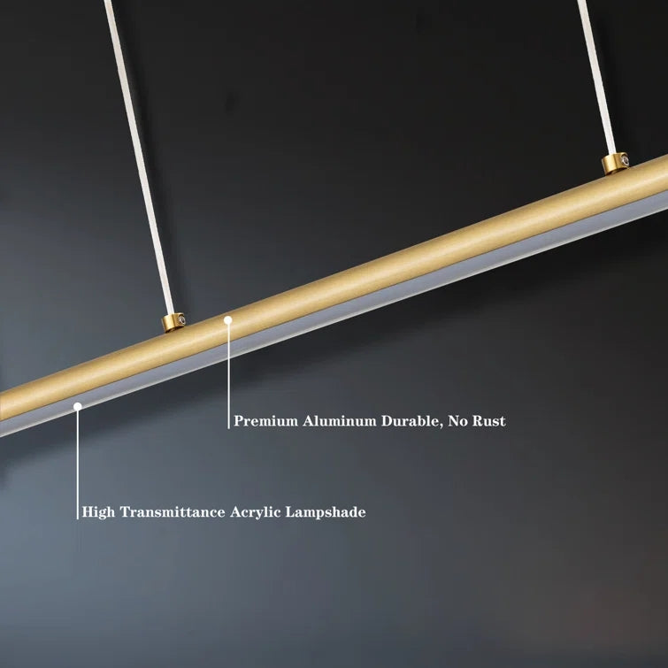 Glowlings 1-Light Modern Minimalist Adjustable Dimmable Linear LED Pendant Light